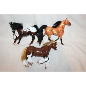 Vintage Grand Champion Breyer Lot of 3 Plastic Horses 8" Movable Heavy Draft CP